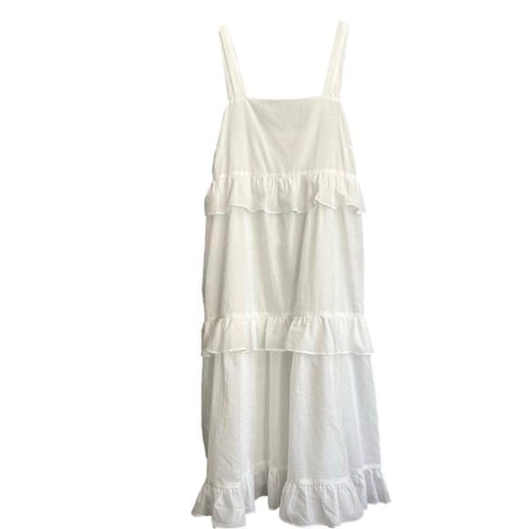 L’AGENCE  White Cotton Tiered Ruffled Sundress Size XS - Picture 14 of 16